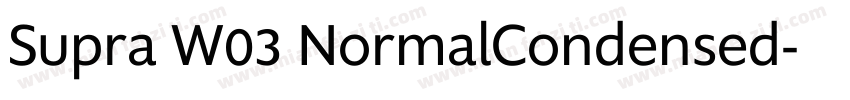 Supra W03 NormalCondensed字体转换
